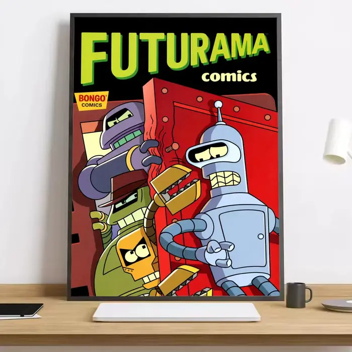 Dessin animé Futuramas peinture calligraphie HD toile affiche salon chambre bar décoration esthétiqu