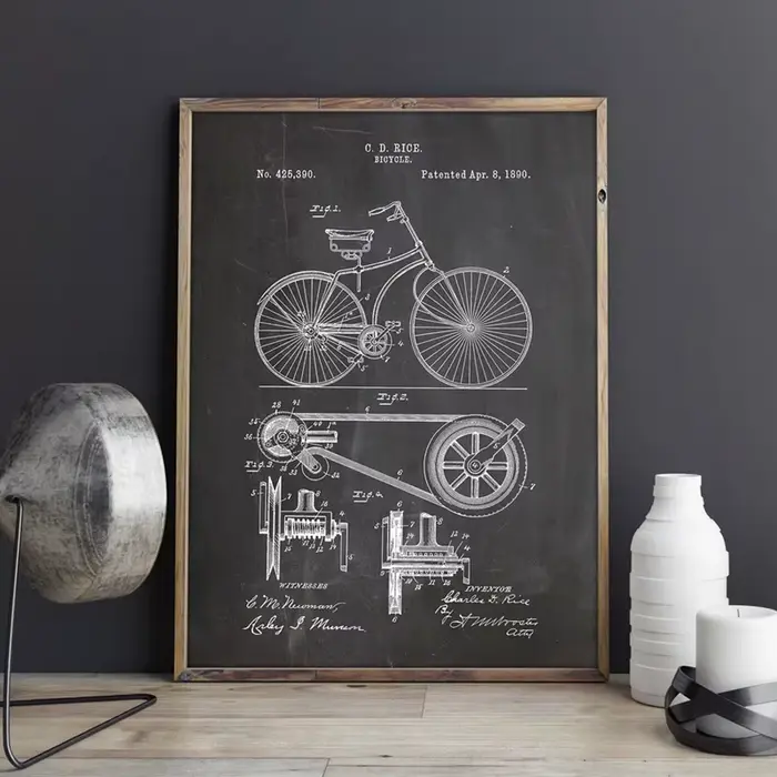 Affiches de peinture sur toile de vélo