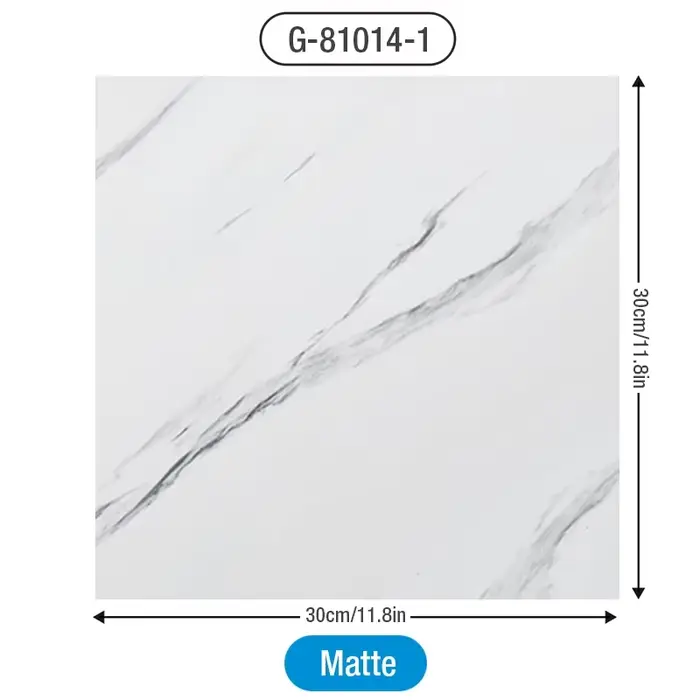 Autocollant de sol en carrelage de marbre épais simulé, autocollant auto-adhésif imperméable en PVC