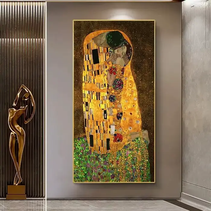 Toile d'amoureux du baiser Gustav Klimt
