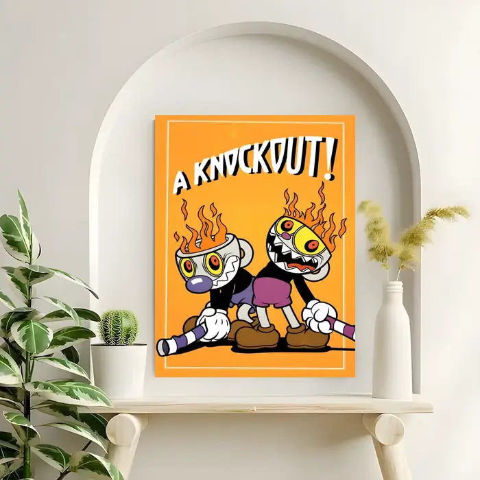 Affiche de jeu Cuphead, autocollants haute définition, adaptés à la chambre à coucher, au salon, à l