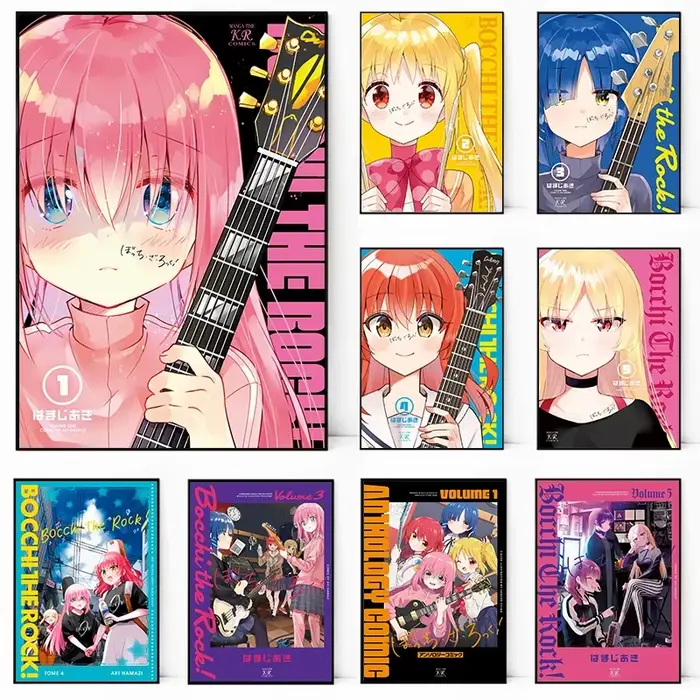 BOCCHI LE ROCK! Affiche d'art de dessin animé de musique d'anime japonais