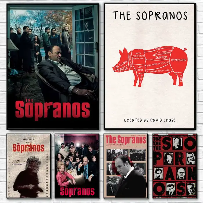 Affiches de la série télévisée S-Sopranos, toile de qualité pour salon, bar, café, style vintage, peinture de bandes dessinées, décoration murale artistique pour la maison