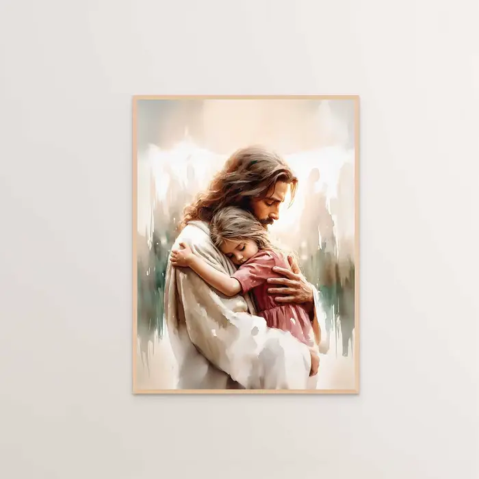 Jésus Christ toile postres chrétien jésus Portrait mur Art impression affiche je marcher avec Christ