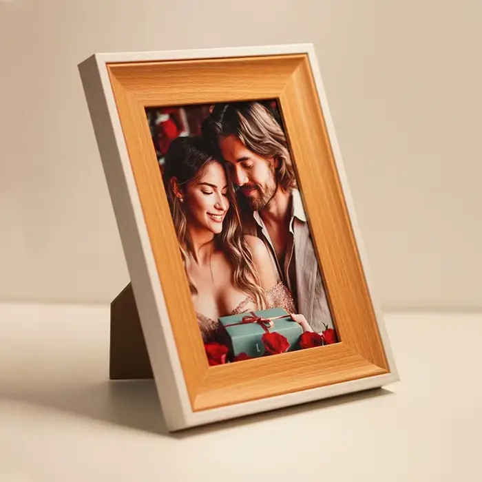 Cadre photo en bois personnalisé pour murs