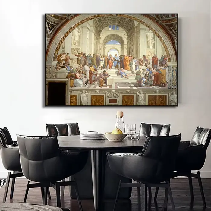 Affiche de peinture sur toile de l'école d'Athènes