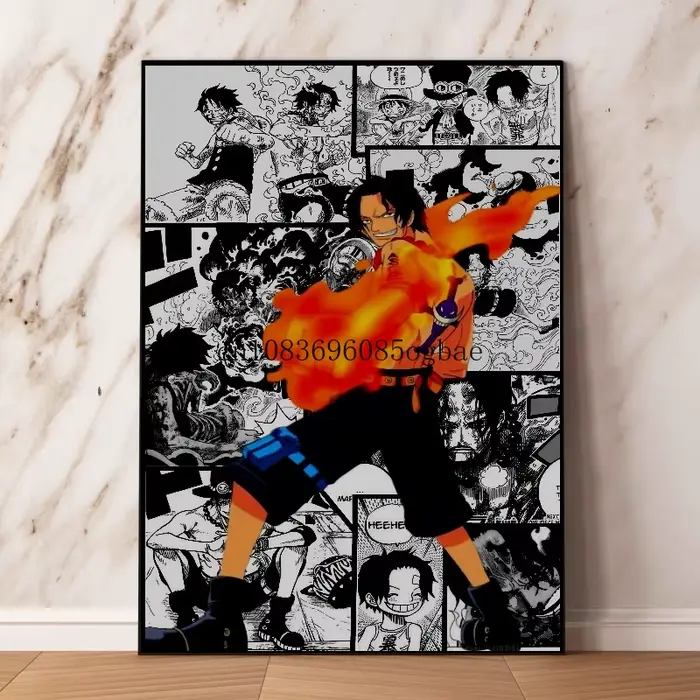 Affiche une pièce, peinture sur toile, singe D. Luffy, décoration de maison, sans cadre, Anime, Art mural, décoration de maison, image, cadeau pour enfants