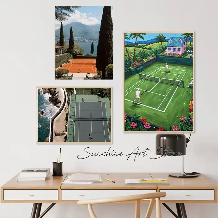 Toile d'art de Sport pour terrain de Tennis