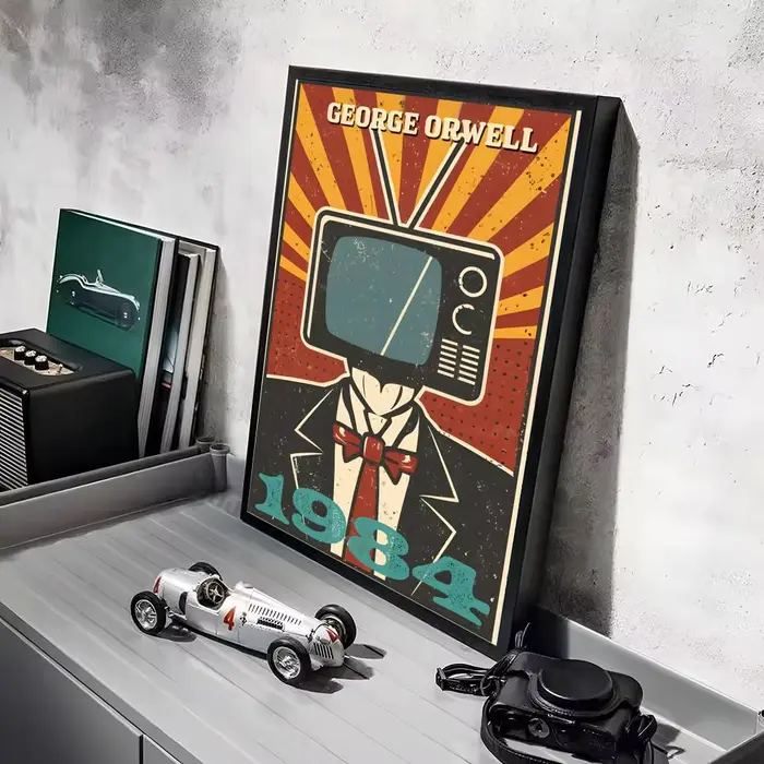 1984 G-George O-Orwell affiche HD autocollants muraux auto-adhésifs peinture murale | décalcomanies 