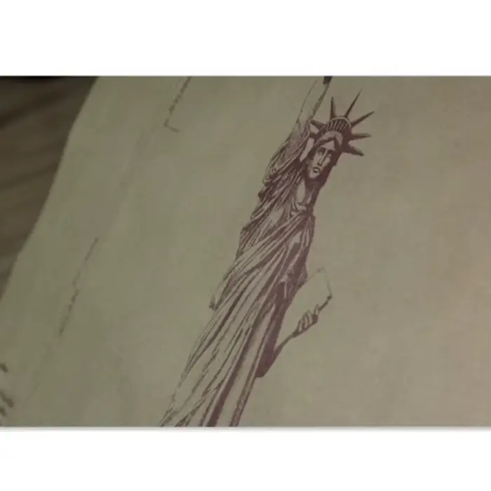 Bar décor à la maison Vintage la Statue de la liberté à New York 1886 Design dessins affiche rétro papier Kraft 51x35 cm autocollant mural