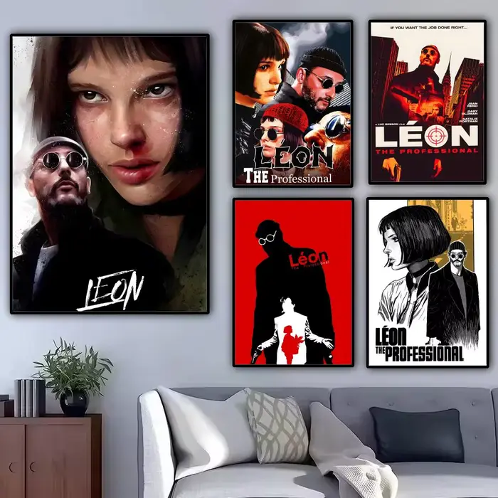 Affiche en toile de calligraphie de film classique Leon