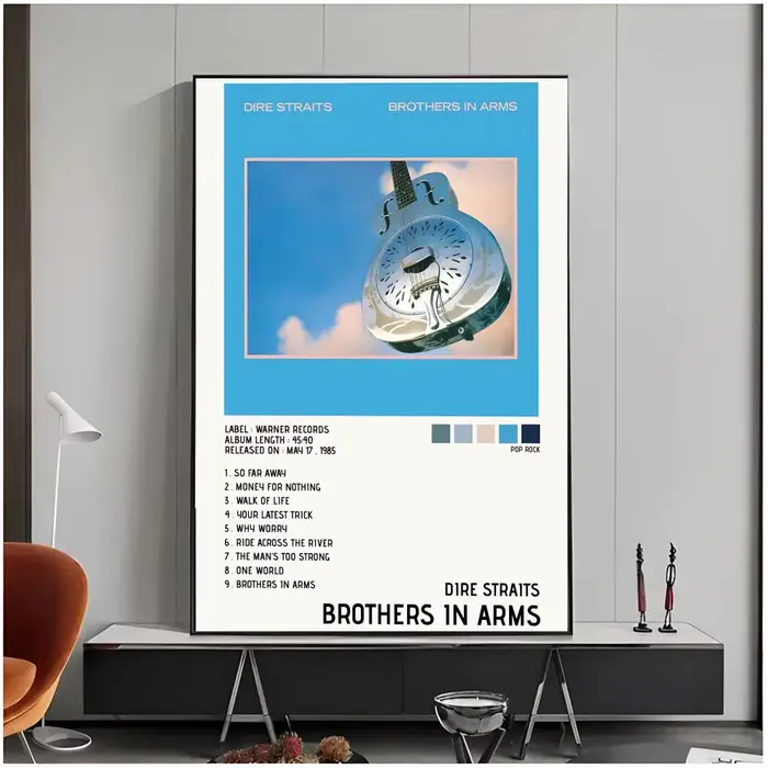 Affiche de groupe de rock classique D-Dire Straits, impression décorative pour salon et chambre à coucher, décor sans cadre