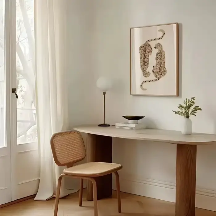Affiche sur toile léopard rétro abstraite