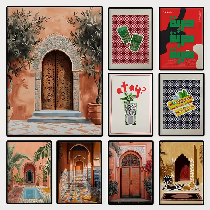 Affiche de paysage marocain