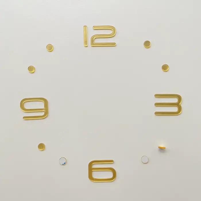 Chiffres d'horloge 3CM avec adhésif 3M au dos, chiffres arabes dorés pour accessoires d'horloge mura