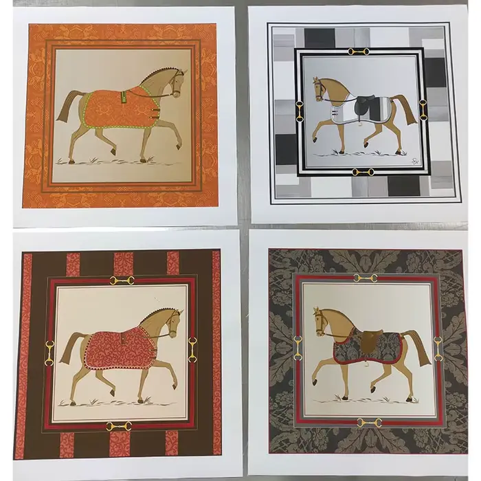 Peinture sur toile de cheval de cour abstraite moderne, art mural, affiches d'animaux de luxe, impressions pour décor de salon
