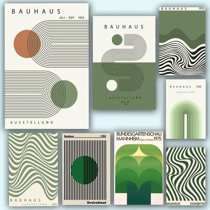 Affiches Bauhaus Green Lines