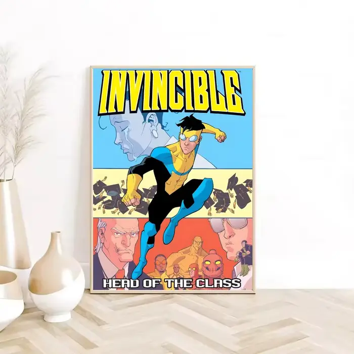 Affiche de bande dessinée de la série d'animation de super-héros I-Invincible-MT