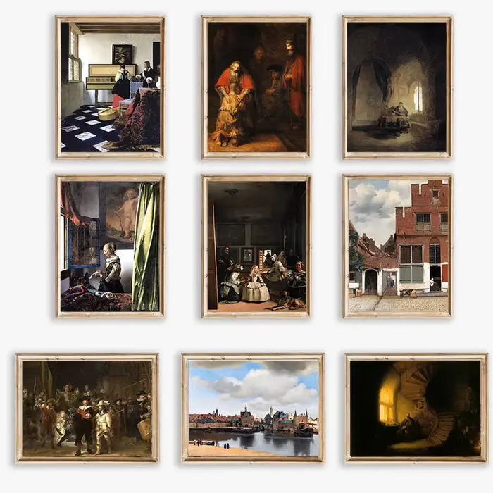 Affiche sur toile sombre de Las Meninas