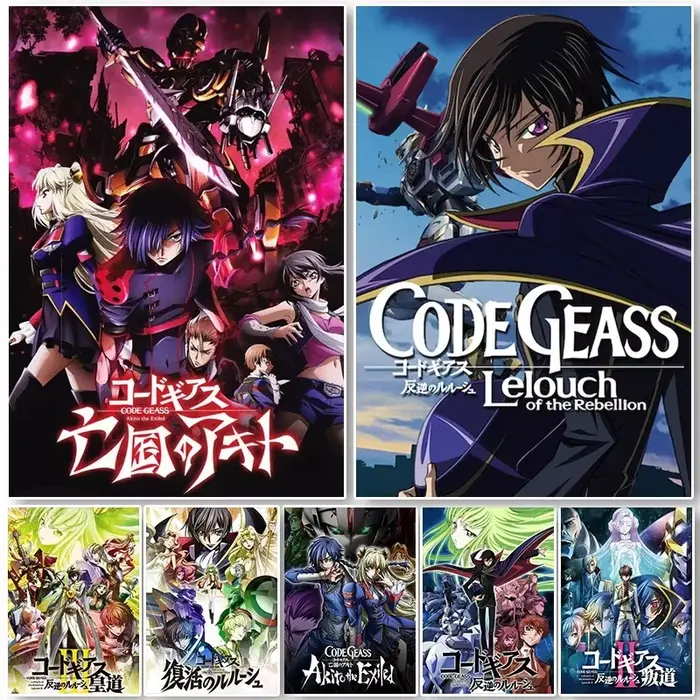 Toile peinture Code Geass affiche japon Anime rôle Figure mur Art Lelouch affiches décor impression salle photo décoration de la maison