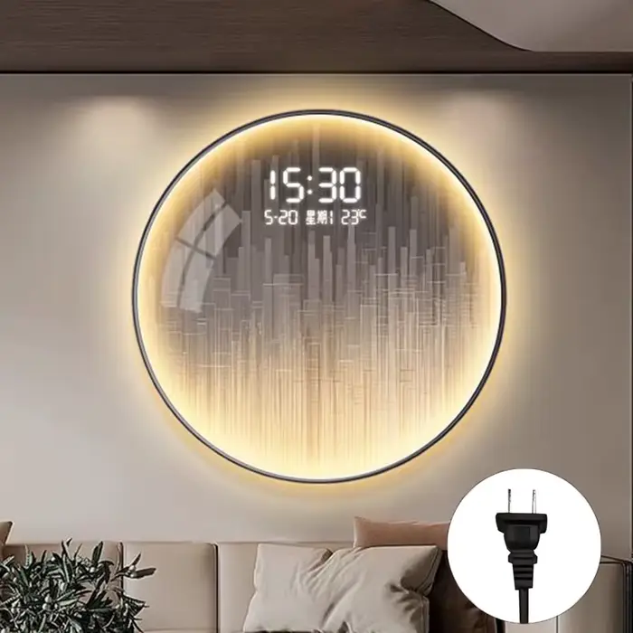 Grands horloges murales nordiques, numériques minimalistes, modernes, pour salon, ornements, luxe, s
