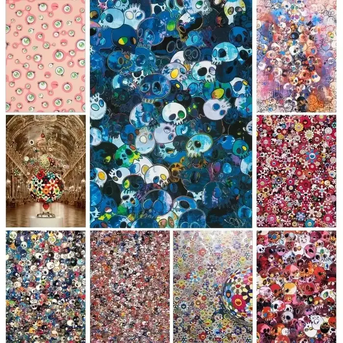 Toile d'art mural minimaliste, Art tendance, Murakami Takashi, affiches de peinture pour salon, décoration de maison moderne