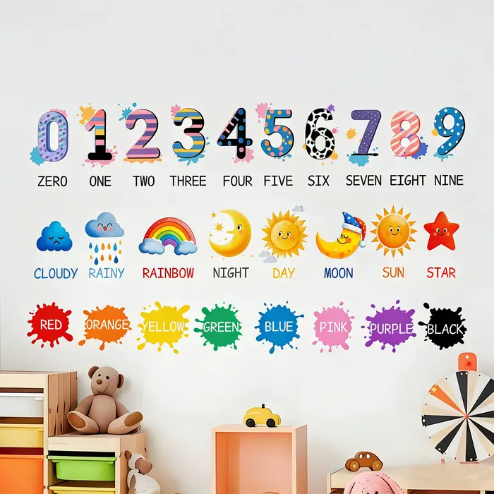 Autocollant mural pour l'éducation préscolaire