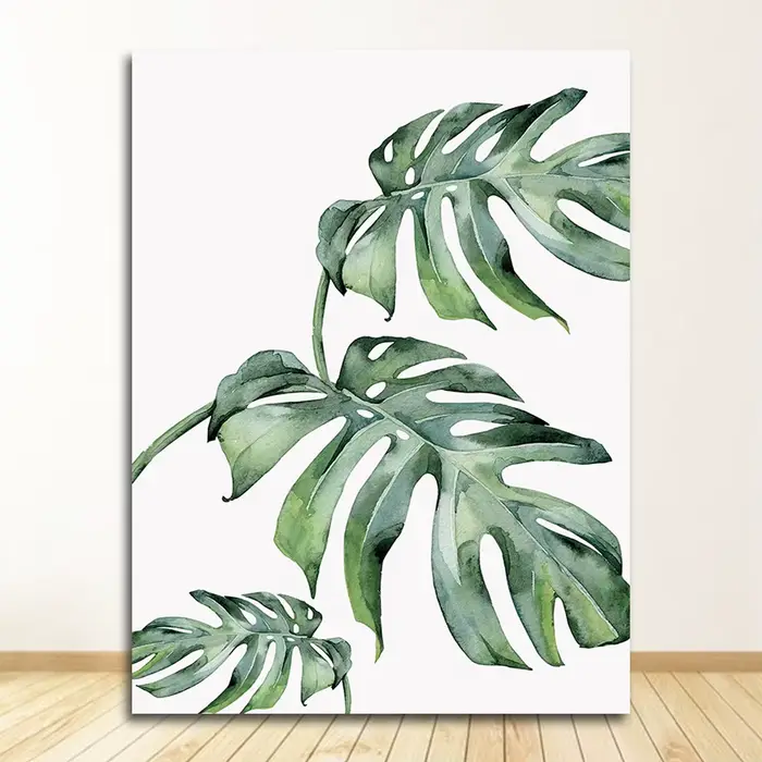 Peintures d'art murales pour salon, décoration de maison, affiche de plantes tropicales de Style sca
