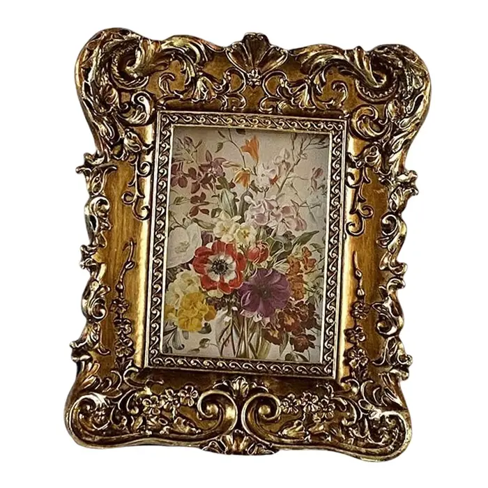 Cadre Photo Floral en relief