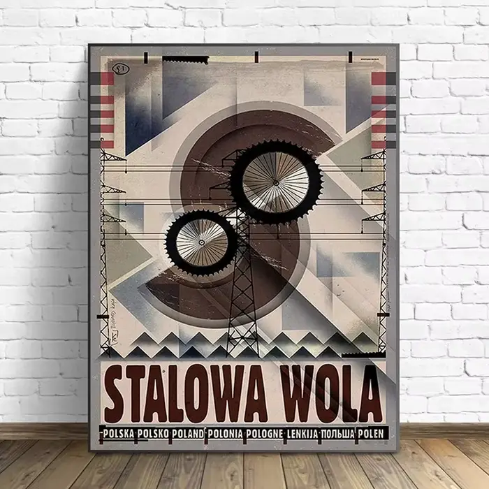 Affiches rétro originales de Pologne locale picturale Babimost Podhale Wista