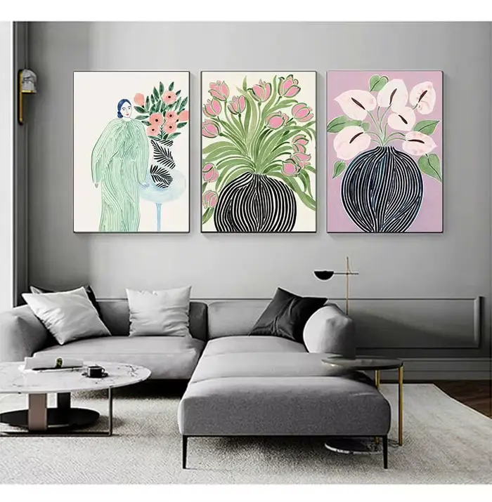 Affiche abstraite de violettes de tulipe