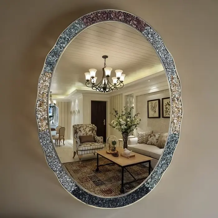 Miroir mural rectangulaire en verre