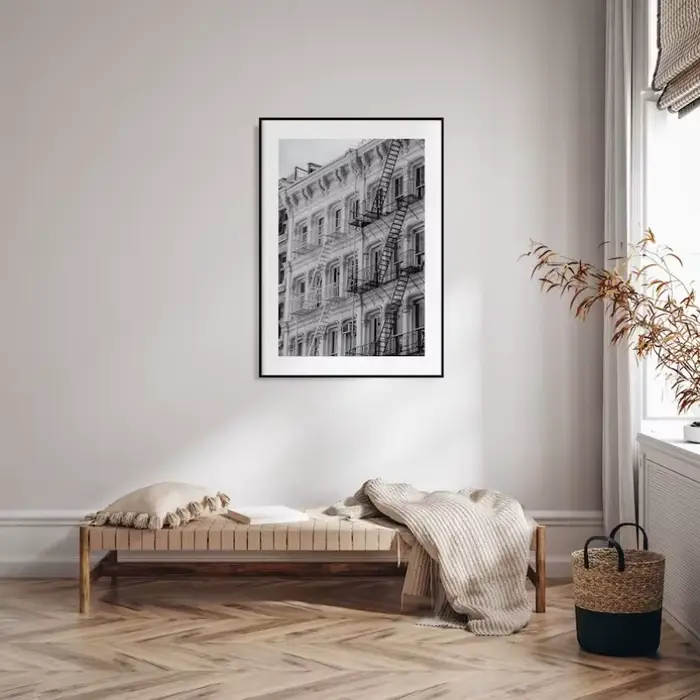 Affiche Photo de ville de New York noir et blanc