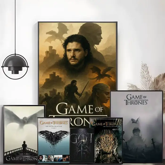 Affiche Game Of T-Thrones, autocollant artistique haute définition, auto-adhésif, imperméable, décoration de la maison pour salon