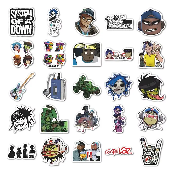 10/30/55 pièces Gorillaz groupe de musique autocollants Cool Graffiti autocollant bricolage Skateboard téléphone cahier étanche drôle décalcomanies décoration