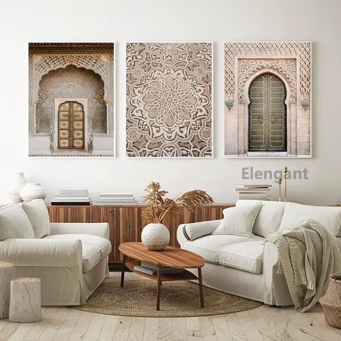 Toile d'art mural marocain imprimé