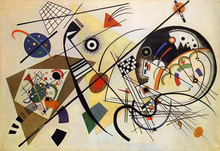 Toile de peinture Vintage Wassily Kandinsky, Reproduction de ligne transversale, affiche abstraite i