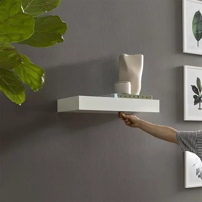 Étagère design de couleur unie avec compartiment Secret