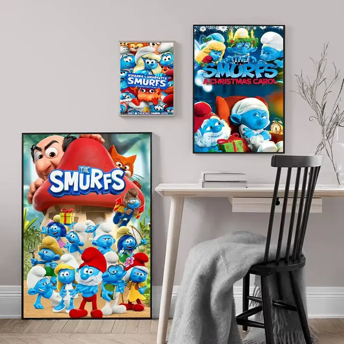 Affiche imprimée de dessin animé s-murfs