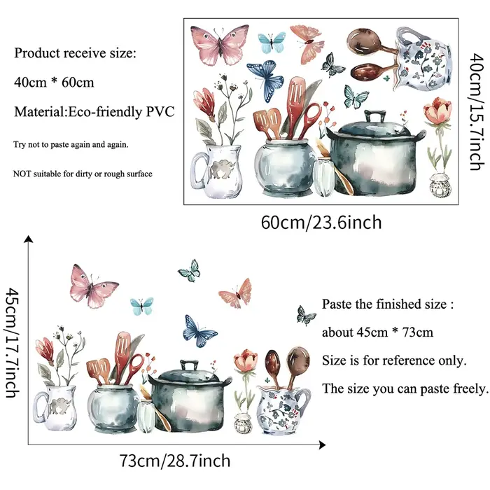 Autocollant mural à motif de papillon