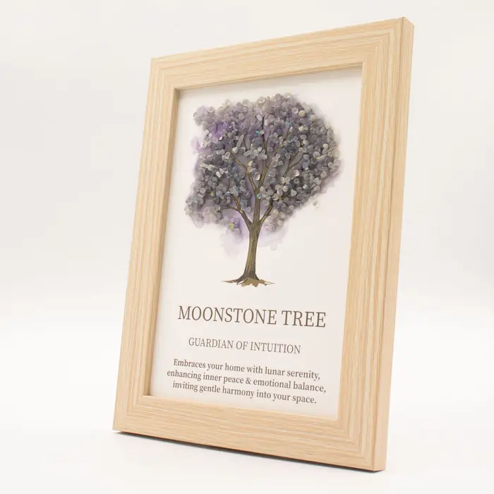 Gemstone Picture - Tree of Life - Moonstone  (20x14.7x1cm)