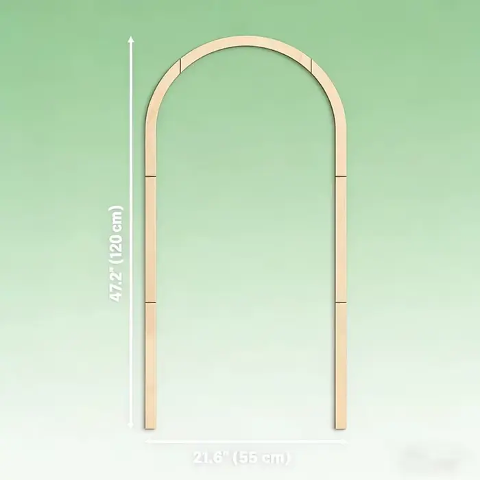Cadre mural en bois en forme d'arche