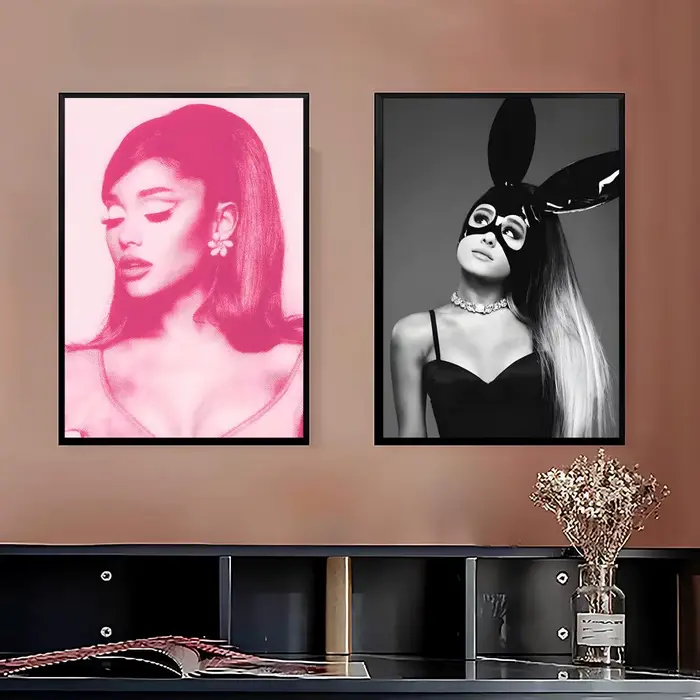 Affiches de la chanteuse Ariana Grande, décoration de chambre Anime, décoration murale pour sac à dos, art mural musical