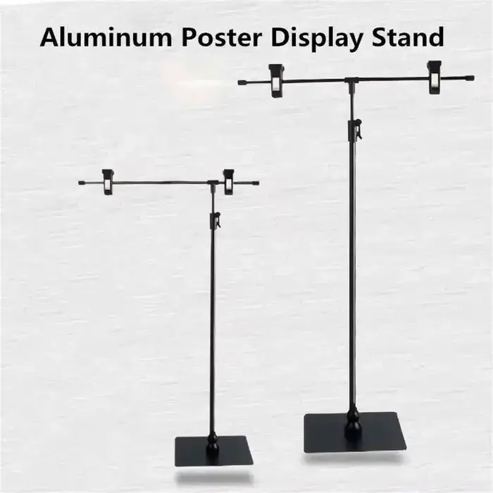 Support d'affiche réglable en acier inoxydable