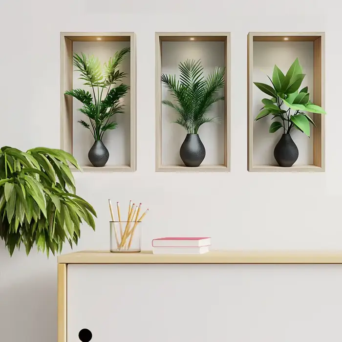 Autocollant Mural plantes vertes