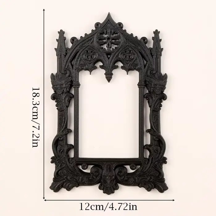 Cadre photo sculpté gothique sombre transfrontalier pour décoration murale rétro à domicile