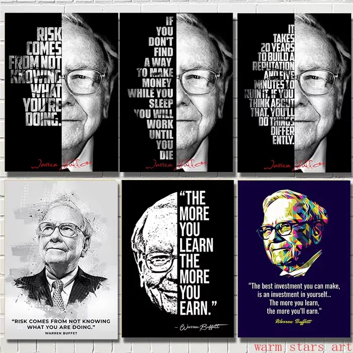 Warren boardett Movational Quotes Poster Prhonneur