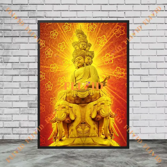 Monk Xuanzang Religion bouddhisme Maitreya bouddha affiche photos murales pour décor de salle d'église mur Art toile peinture sans cadre