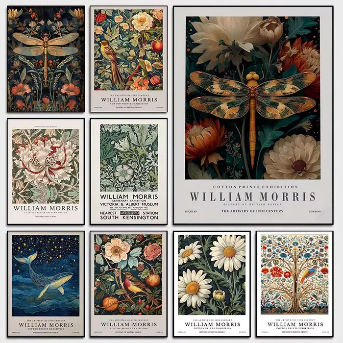 Impression murale William Morris Fleurs et Animaux