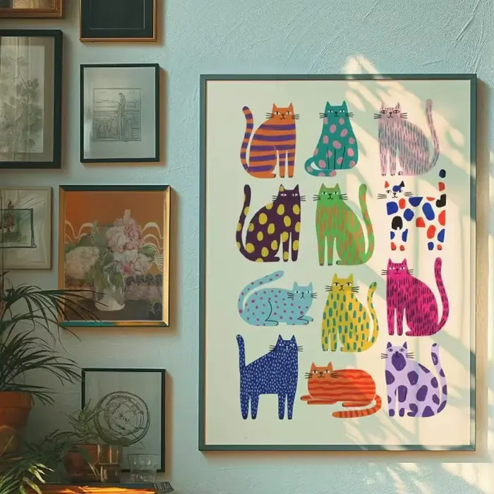 Impression d'art de chat fantaisiste